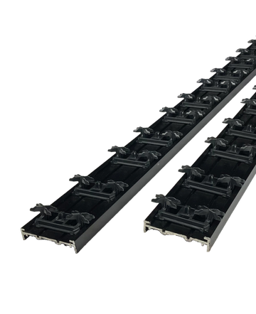 Aluminium-Schiene mit Kunststoff-Clips für 90mm X-Clip Diele