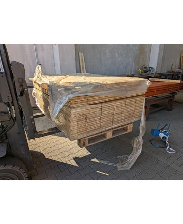 Restpost R402 - ca. 44 qm Nut&Feder Diele ca. 21x180mm, KD8-12% A/B Sortierung